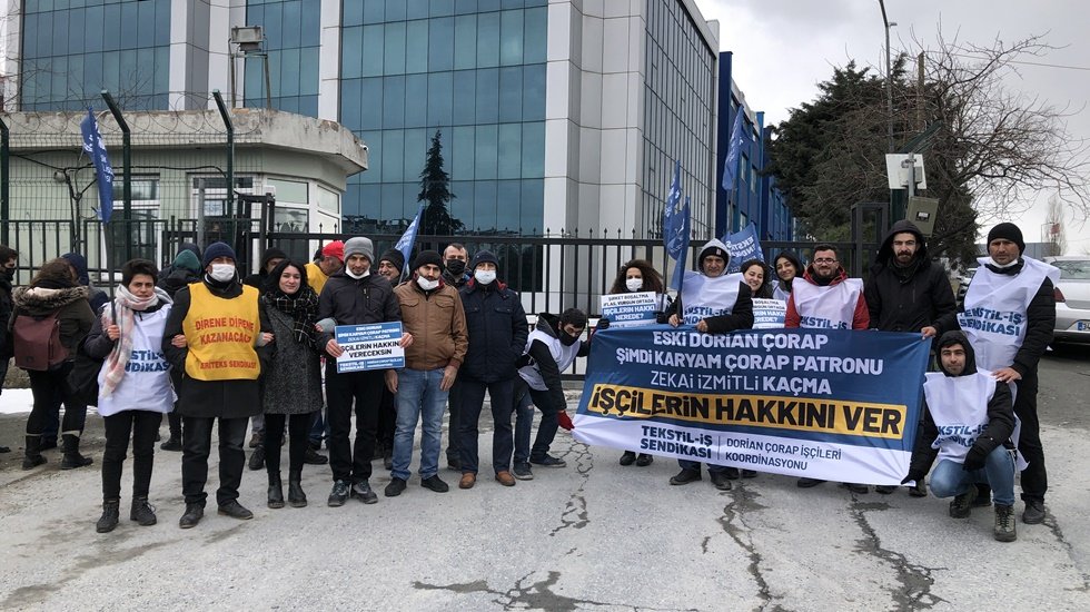 Dorian &Ccedil;orap iş&ccedil;ileri eylemde