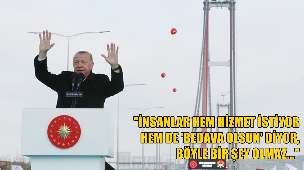 K&ouml;pr&uuml; ve otoyol ge&ccedil;iş &uuml;creti eleştirilerine Erdoğan'dan yanıt&hellip;