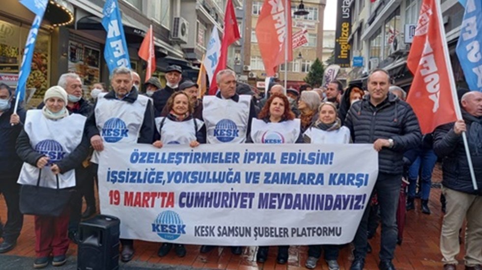 Samsun KESK Şubeler Platformundan Mitinge &Ccedil;ağrı