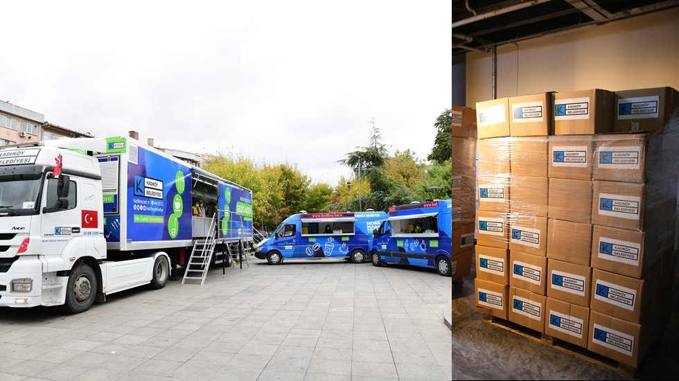 Kadık&ouml;y Belediyesi'nden 12 bin koli ve her g&uuml;n 5 bin 500 kişiye iftar