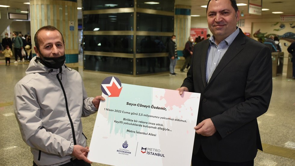 Metro İstanbul 2,5 milyonuncu yolcusunu taşıdı&hellip;