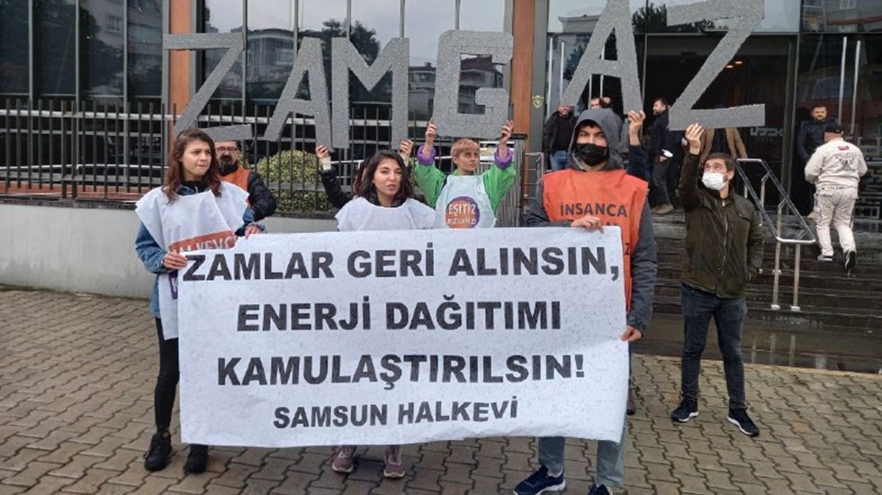 SAMGAZ &ouml;n&uuml;nde eylem: &ldquo;AKP iktidarı memleketi, halkını yoksulluğa mahk&ucirc;m ediyor!&rdquo;