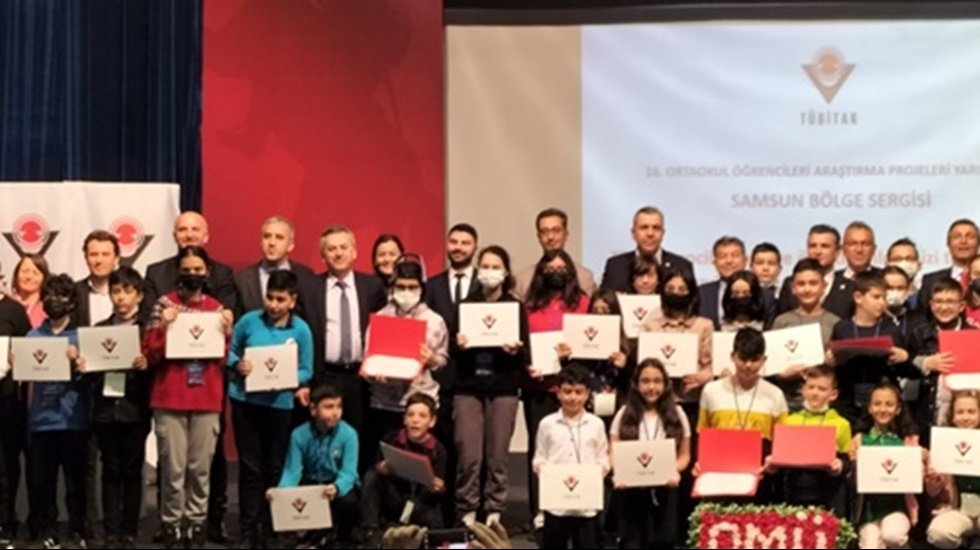 T&Uuml;BİTAK 16. Ortaokul &Ouml;ğrencileri arasında Samsun&rsquo;a 10 Kategoride 10 &Ouml;d&uuml;l! Aldı.