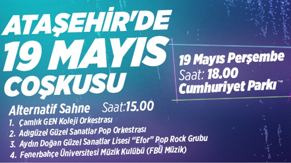 19 Mayıs’ta Ataşehir’de sanatçılar geçiti