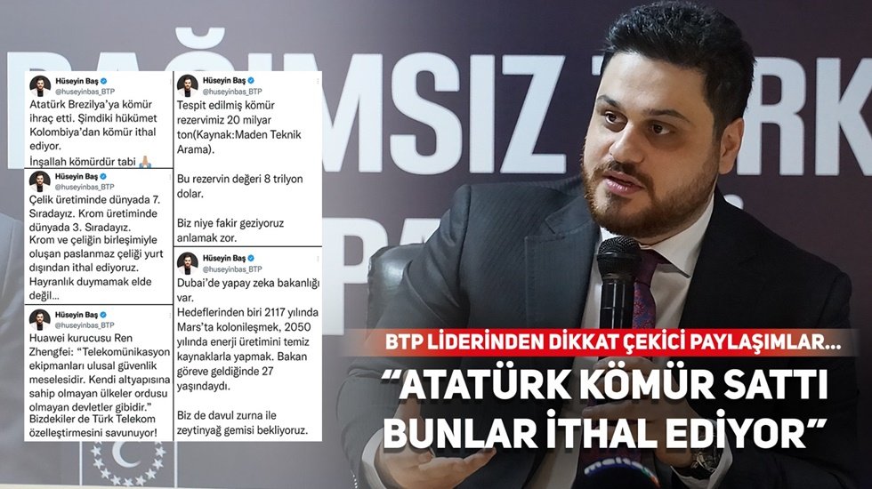 H&uuml;seyin Baş: &ldquo;Atat&uuml;rk Brezilya&rsquo;ya k&ouml;m&uuml;r ihra&ccedil; etti. Şimdiki h&uuml;k&uuml;met Kolombiya&rsquo;dan k&ouml;m&uuml;r ithal ediyor"
