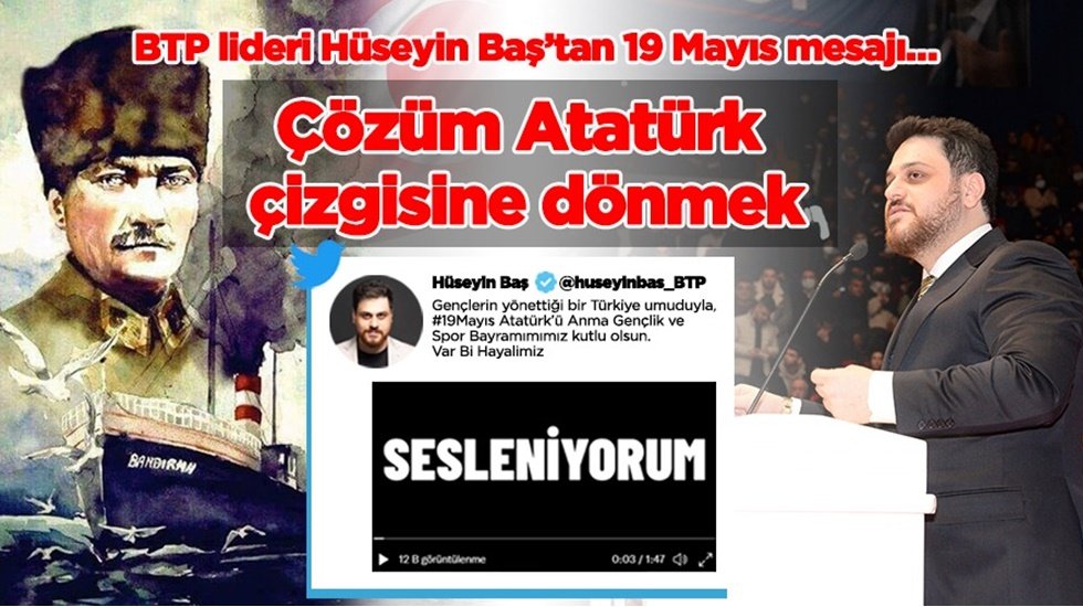 H&uuml;seyin Baş&rsquo;tan 19 Mayıs mesajı: &ldquo;103 yıl sonra kahredici manzara&rdquo;