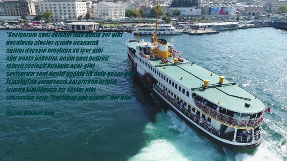 Şehir Hatları vapuru &ldquo;Şiiri&ccedil;i Hatları Vapuru&rdquo;na d&ouml;n&uuml;şecek.