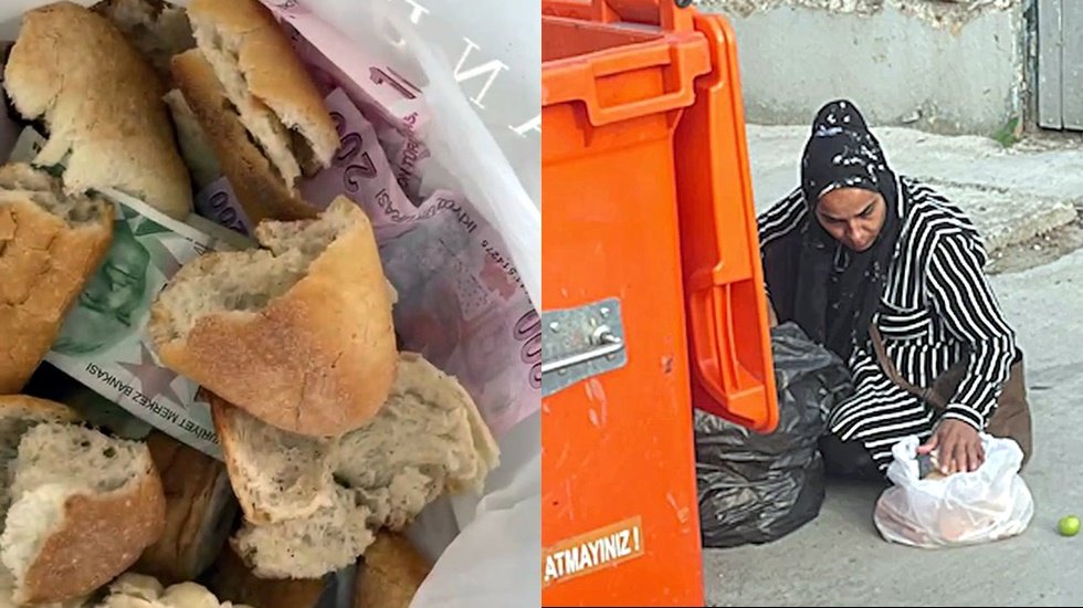 Dilencilerin yeni taktiği çöp konteynerleri yanında yemek artığı karıştırmak…