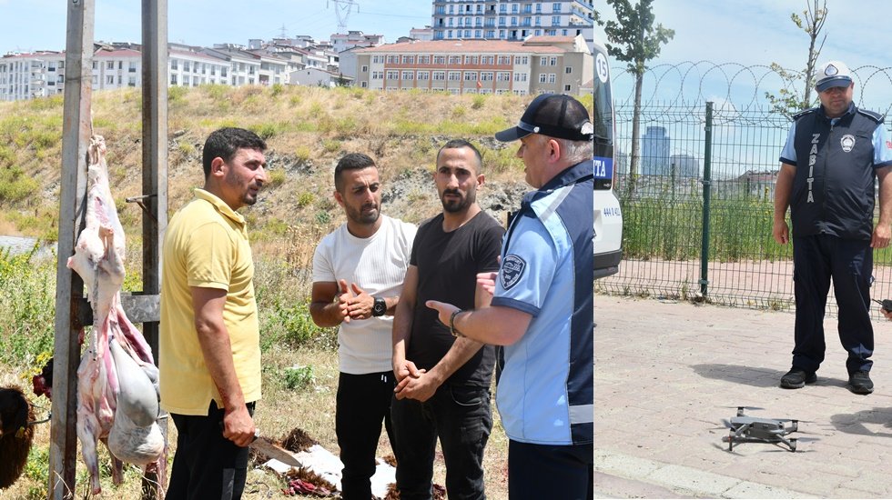 Esenyurt belediyesi kaçak kesime drone ile göz açtırmadı