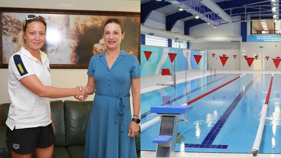 Milli Takım Antren&ouml;rleri Efes Sel&ccedil;uklu &ccedil;ocuklara y&uuml;zme dersi verecek