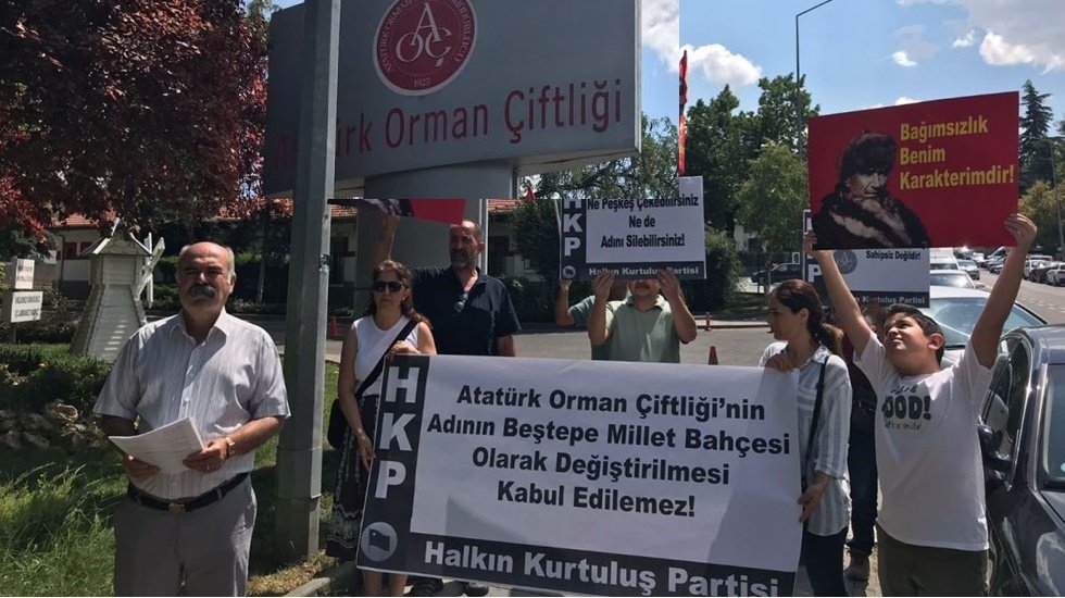 Atat&uuml;rk Orman &Ccedil;iftliği'nin adını değiştirme girişimine su&ccedil; duyurusu