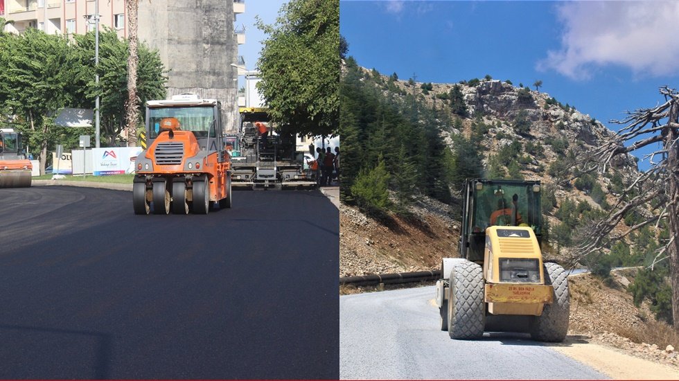 Mersin&rsquo;de kent merkezi, kırsal mahalleler fark etmeksizin yol &ccedil;alışması devam ediyor