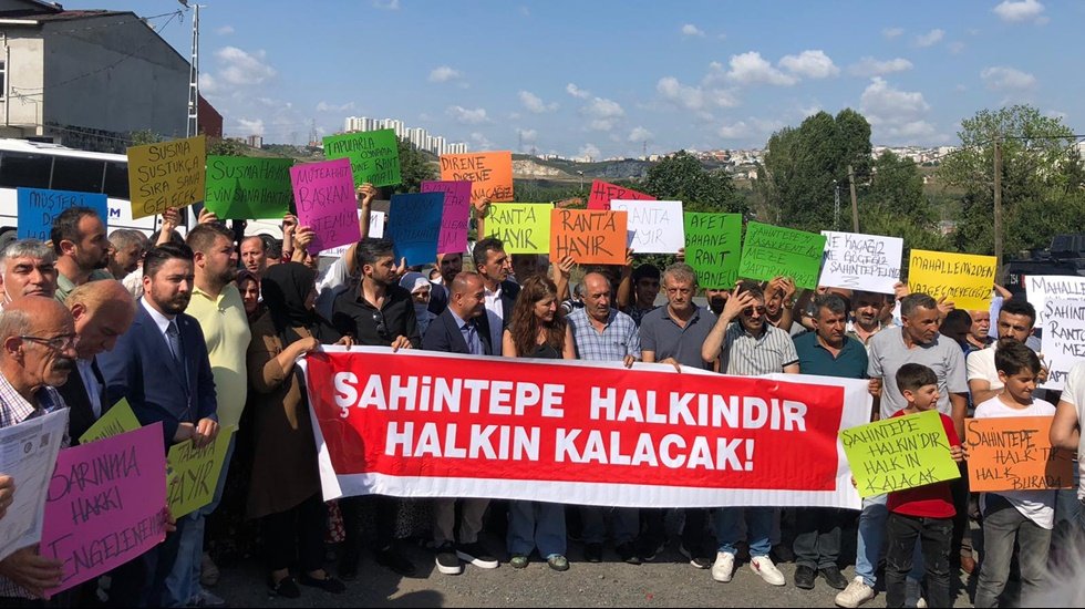 Şahintepe halkından ‘Kanal İstanbul‘ sürgününe karşı eylem...