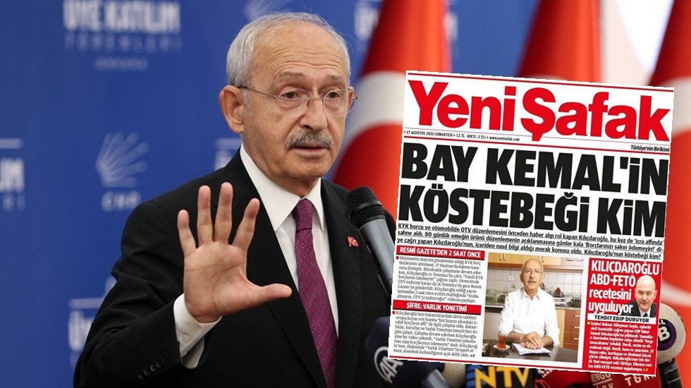 Yeni Şafak'ın manşetine Kılı&ccedil;daroğlu'ndan sert yanıt&hellip;