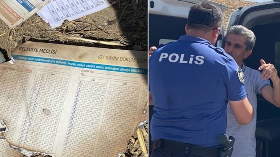 AKP'li eski başkan se&ccedil;imle ilgili evrakları yakarken yakalandı