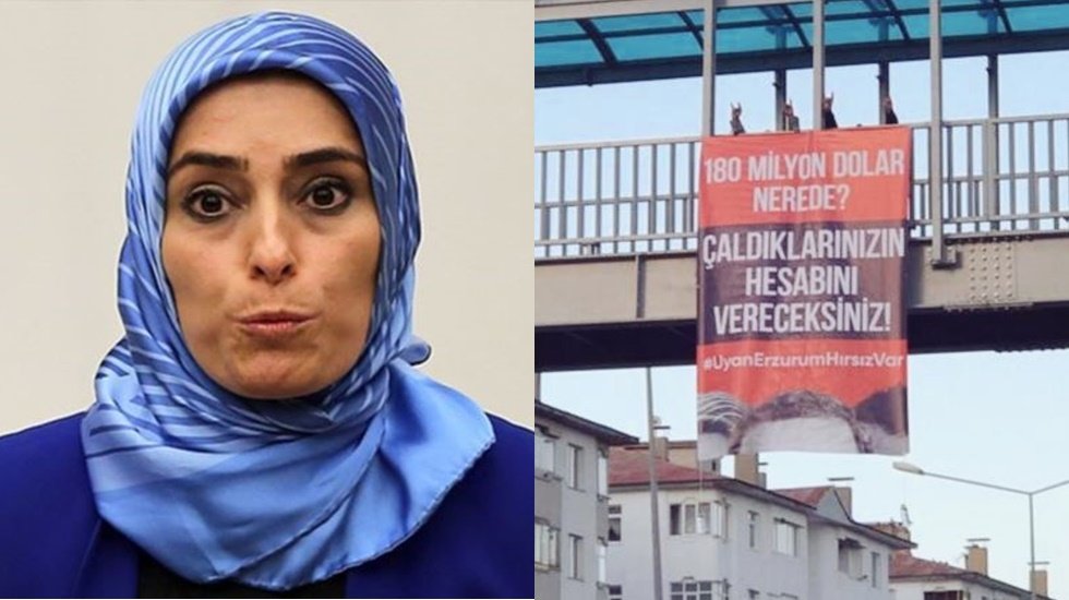 AKP'li Zehra Taşkesenlioğlu'nu protesto: Uyan Erzurum, hırsız var