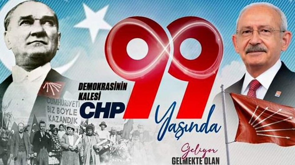 Rize&rsquo;de CHP&rsquo;nin 99. kuruluş yıl d&ouml;n&uuml;m&uuml; afişlerine engel&hellip;