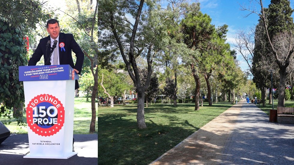 Yenileme çalışmalarını tamamlanan ‘Yoğurtçu Parkı’ yeniden açıldı