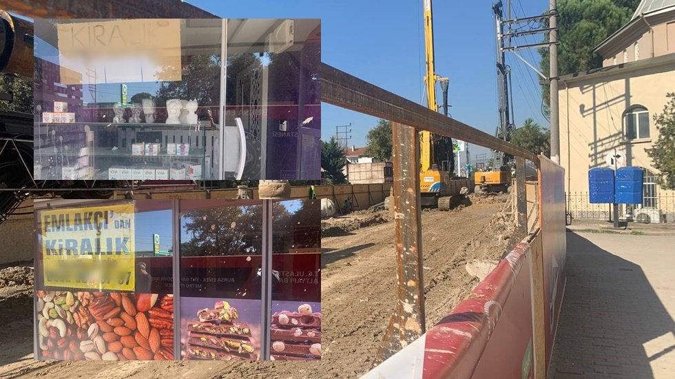 Bursa Şehir Hastanesi i&ccedil;in yapılan raylı sistem esnafa kepenk kapattırıyor