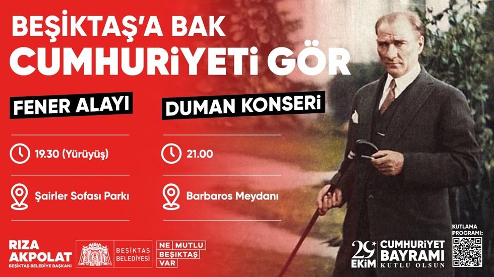 Cumhuriyet’in 99. Yılı Beşiktaş’ta Fener Alayı ile kutlanacak