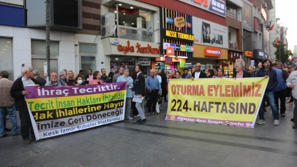 İzmirli KHK eylemcileri Bartınlı madencileri andı
