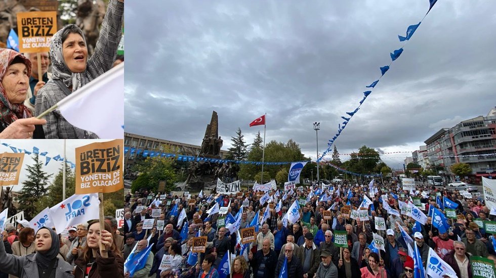 Uşak'ta SOL Parti mitingi: "Bu onların son kışı, gelecek yaz &uuml;lkede yeni bir g&uuml;neş doğacak.
