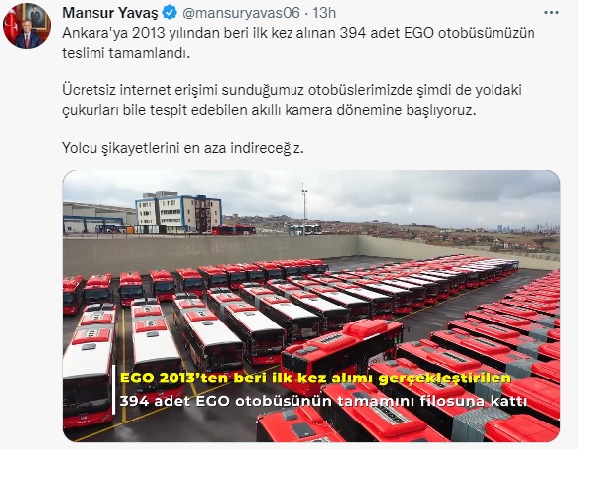 https://yenisoluk.com/uploads/2022/11/394 ADET EGO OTOB&Uuml;S&Uuml; BAŞKAN TWEET
