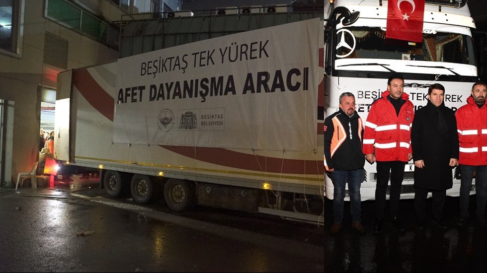 Beşiktaş&rsquo;ın yardım tırları deprem b&ouml;lgesine hareket etti&hellip;