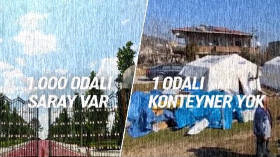 CHP'den flaş video: "Bin odalı Saray var, bir odalı konteyner yok"