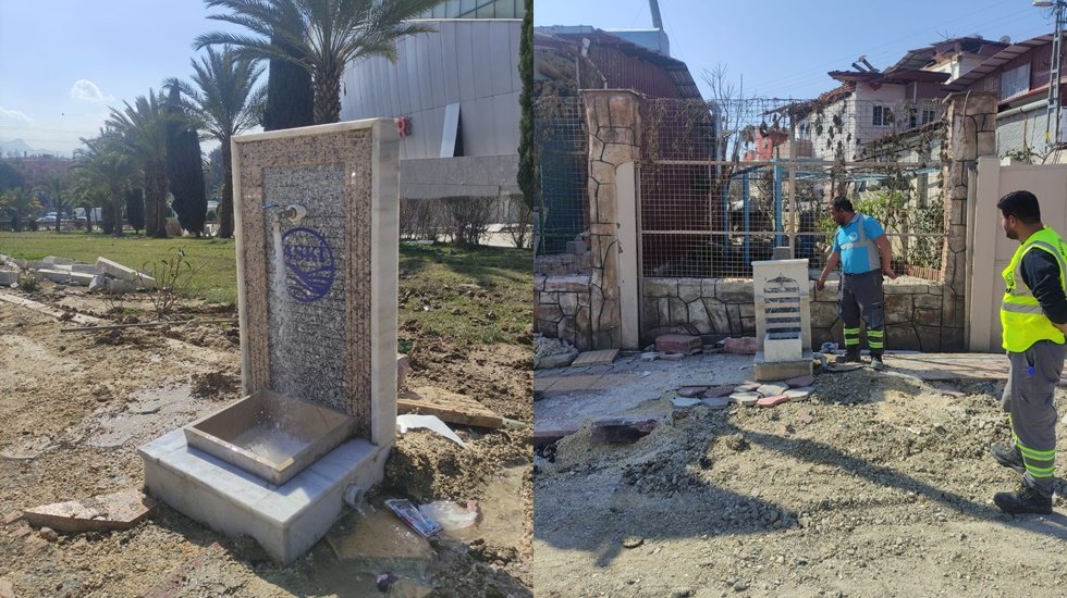 Deprem B&ouml;lgesi Antakya&rsquo;da sokak &ccedil;eşmeleri yapılıyor...