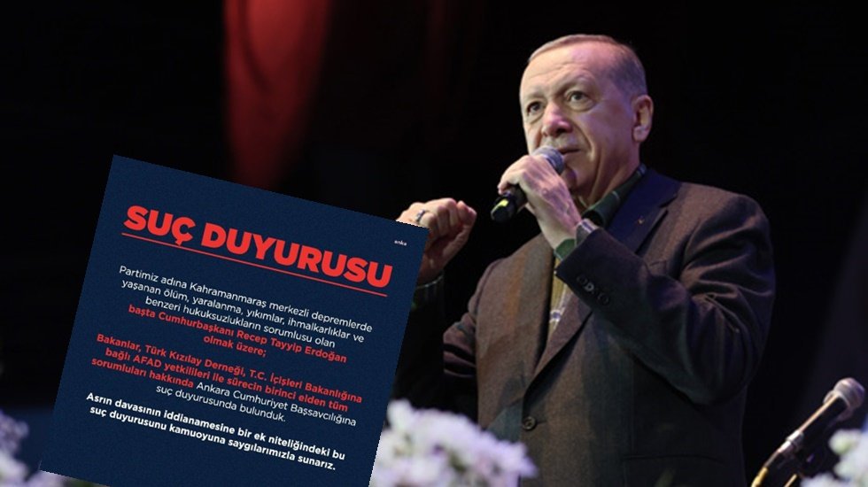 HKP&rsquo;den sonra bir siyasi parti daha Erdoğan hakkında su&ccedil; duyurusunda bulundu