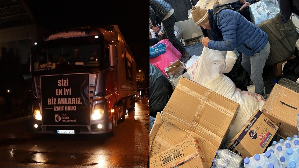 Yardım tırları Adıyaman&rsquo;a ulaştı