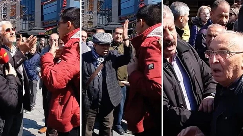 Provakat&ouml;r bir grup sokak r&ouml;portajına saldırdı