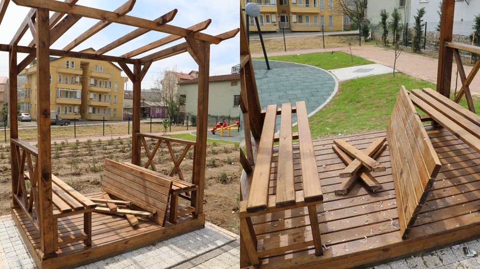 A&ccedil;ılışı yapılmadan tahrip edilen park i&ccedil;in mahalle halkından tepki&hellip;