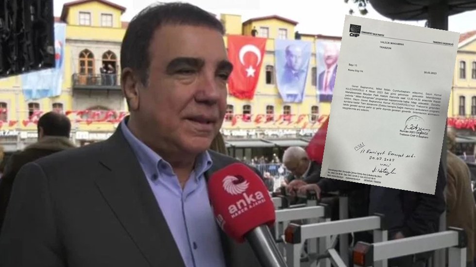 Kılı&ccedil;daroğlu&rsquo;nun Trabzon&rsquo;da halka hitap edeceği &ccedil;adıra valilik engeli&hellip;.