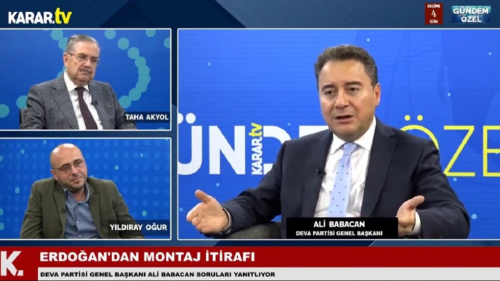 Babacan'dan Erdoğan'a montaj video tepkisi: &lsquo;60 milyon se&ccedil;menin &ouml;n&uuml;nde yalan s&ouml;yl&uuml;yorsun&rsquo;