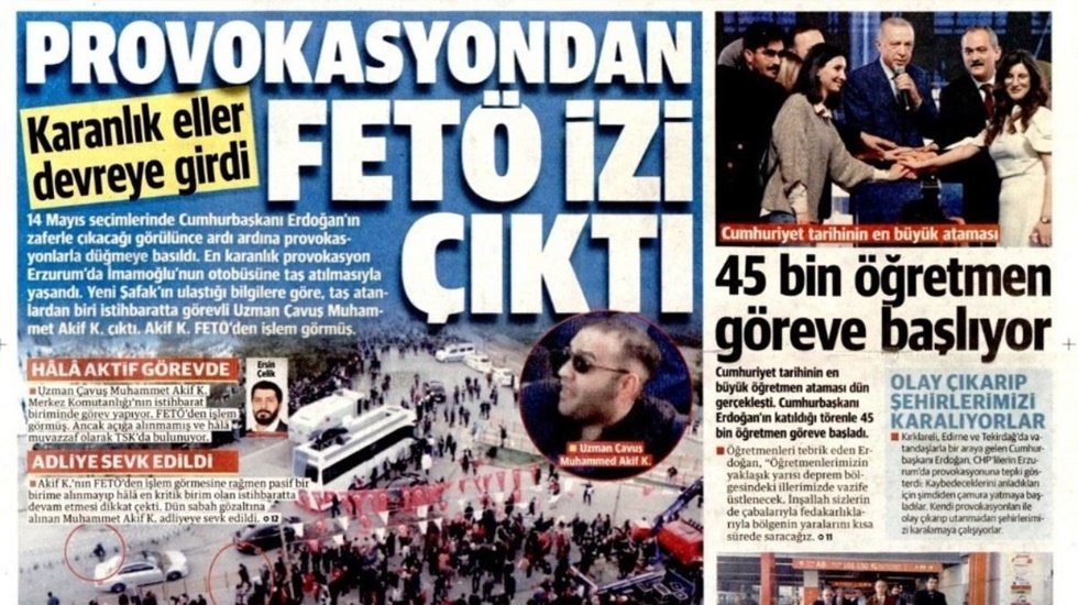 Yeni Şafak, Erdoğan ile ters d&uuml;şt&uuml;...