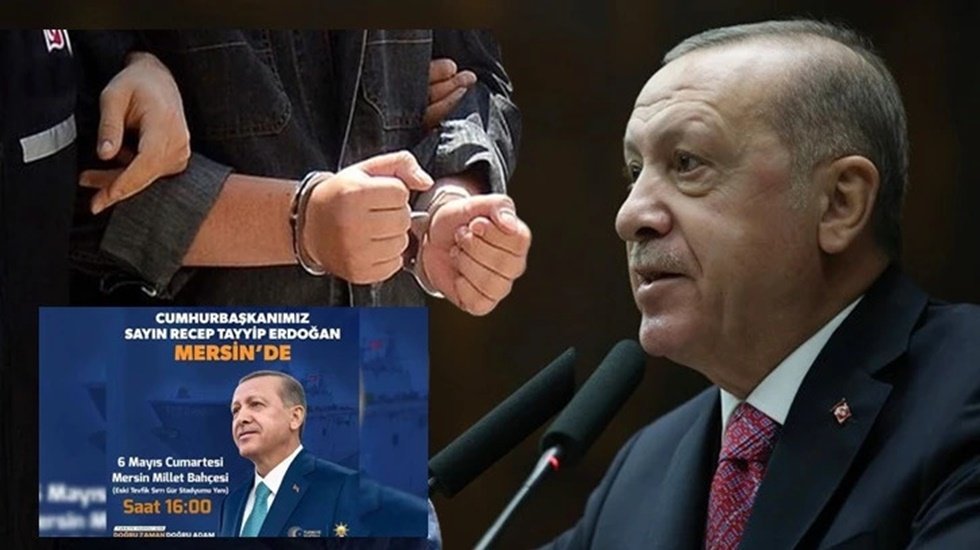 Erdoğan&rsquo;ın afişine bıyık &ccedil;izen 16 yaşındaki &ccedil;ocuk tutuklanarak cezaevine konuldu.