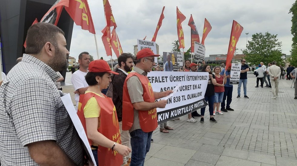 HKP'den Kocaeli&rsquo;nde eylem: &lsquo;Asgari &uuml;cret en az 34 bin 838 TL olmalıdır&rsquo;