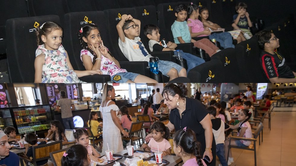 Bu &ccedil;ocuklar ilk defa sinemada film izleyip hamburger yediler