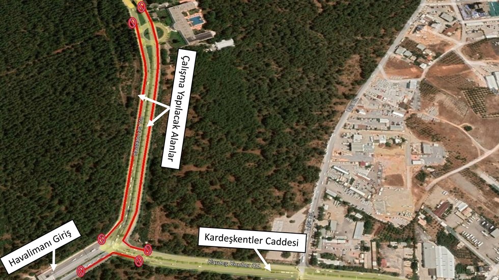 Havalimanı Caddesi&rsquo;nde yol &ccedil;alışması yapılacak