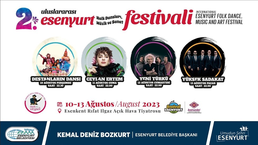 2. Uluslararası Esenyurt Halk Dansları Müzik ve Sanat Festivali yarın başlıyor