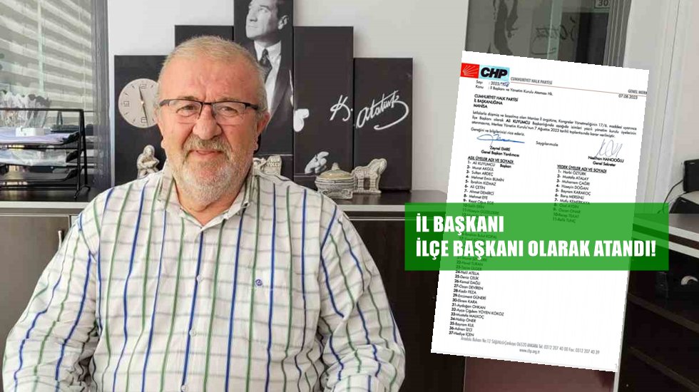 CHP'li &Ouml;zg&uuml;r &Ouml;zel&rsquo;in memleketi Manisa&rsquo;ya bir garip atama