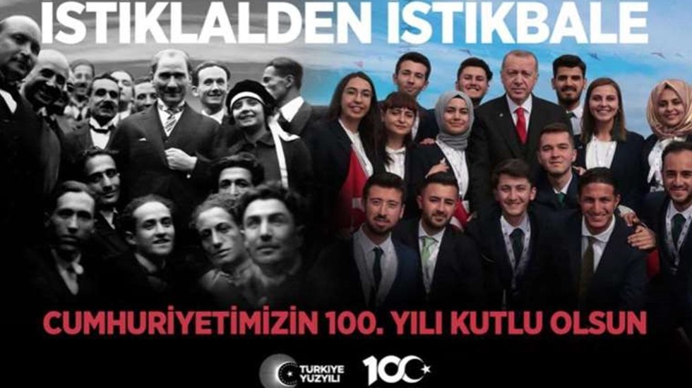 100. yıla &ouml;zel yayımlanan videoda &lsquo;Y&uuml;zyılın işini 20 yılda yaptık&rsquo; ifadeleri kullanıldı&hellip;