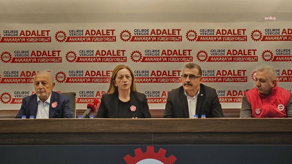DİSK, Gelirde adalet, vergide adalet i&ccedil;in Ankara&rsquo;ya y&uuml;r&uuml;yecek