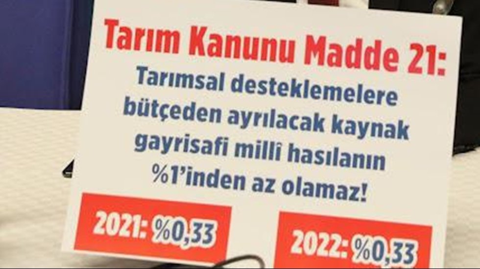 İktidar tarım kanununa aykırı bir b&uuml;t&ccedil;eyi ge&ccedil;irmeye &ccedil;alışıyor