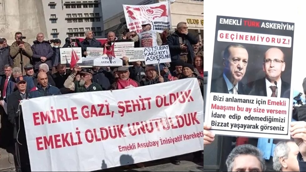 Emekli astsubaylar: &ldquo;Bizi dağlarda ter&ouml;ristler &ouml;ld&uuml;remedi emeklilik, a&ccedil;lık &ouml;ld&uuml;recek&rdquo;
