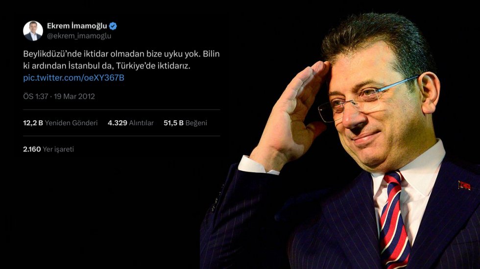İmamoğlu'nun o tweeti yeniden g&uuml;ndem oldu