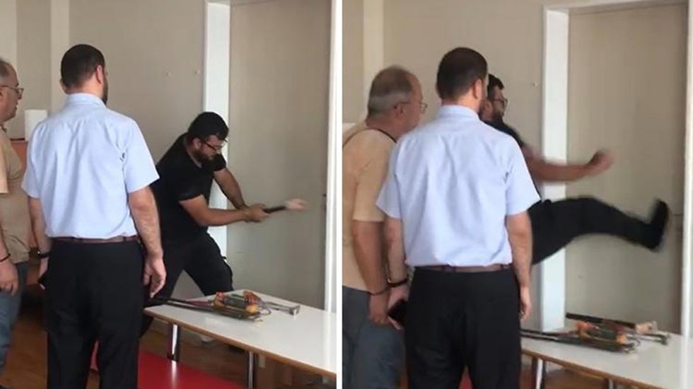 Zorba okul m&uuml;d&uuml;r&uuml; a&ccedil;ığa alındı.