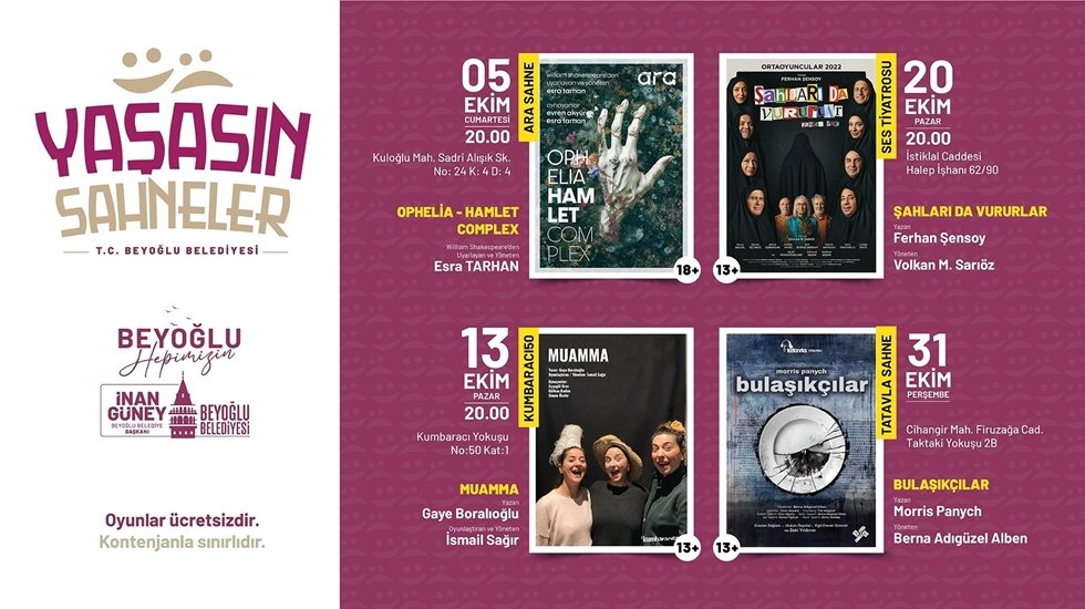 "Yaşasın Sahneler" tiyatroseverlerle buluşacak…